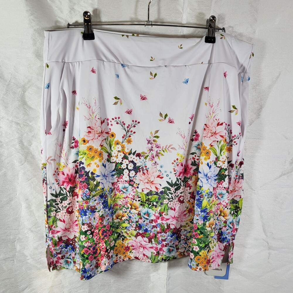 NWT AceGolfs Botanical Energy Silky High Waist Skort, 2X